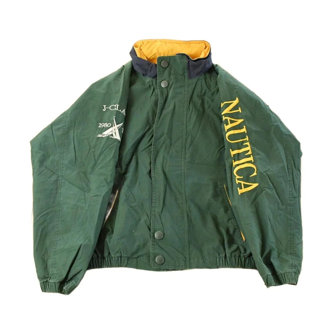 Vintage 1990s Nautica Full Zip Windbreaker Jacket Youth Large Men's Large from propervintagecanada