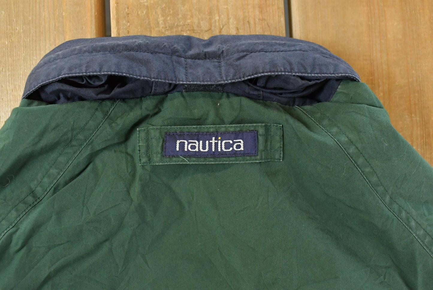 Vintage 1990s Nautica Full Zip Windbreaker Jacket Youth Large / Sailing / Embroidered Logo / Athletic Winter Sportswear / Streetwear from propervintagecanada