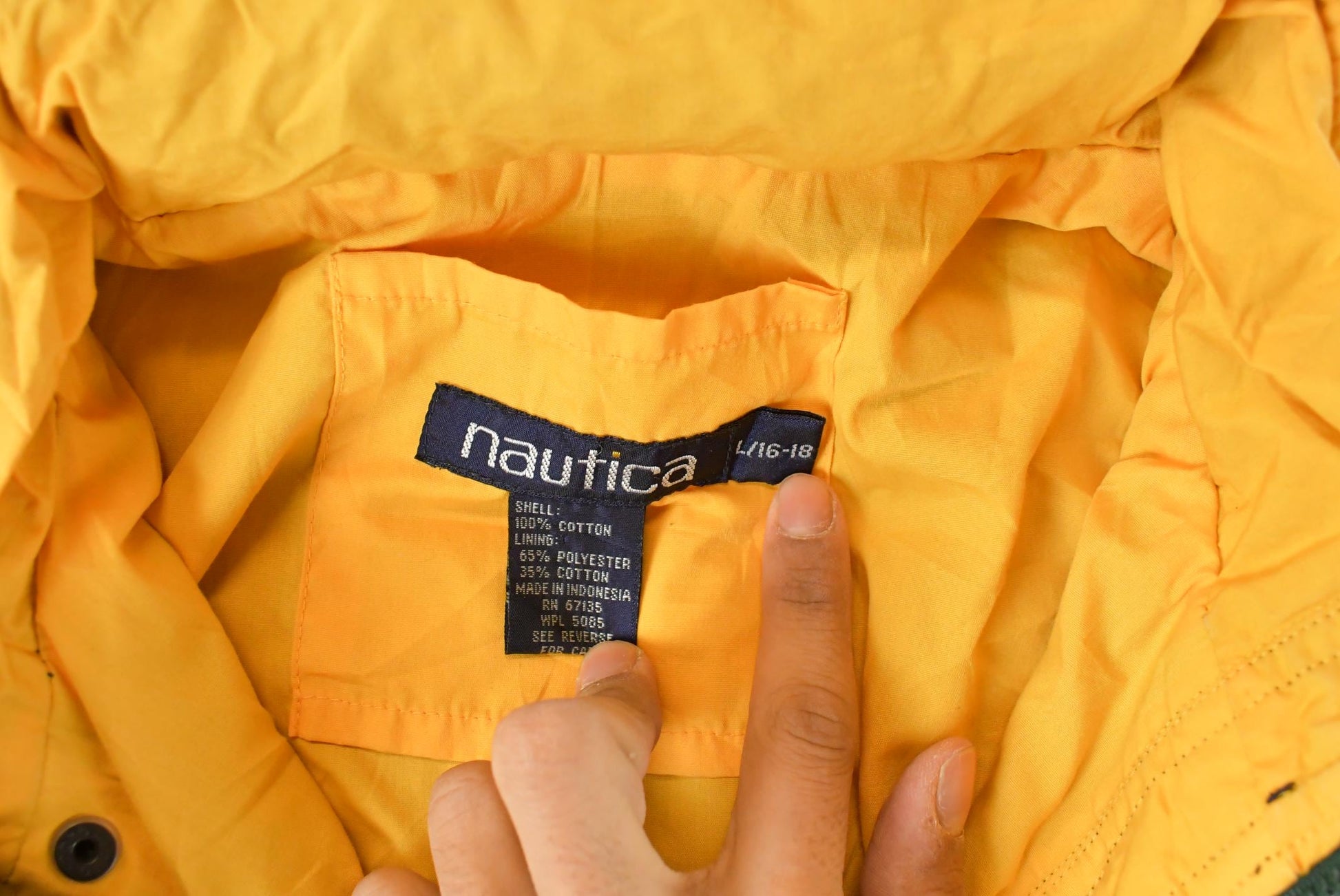 Vintage 1990s Nautica Full Zip Windbreaker Jacket Youth Large / Sailing / Embroidered Logo / Athletic Winter Sportswear / Streetwear from propervintagecanada