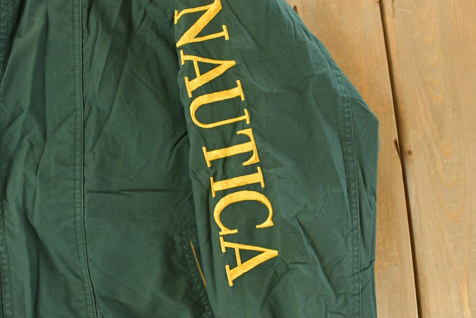 Vintage 1990s Nautica Full Zip Windbreaker Jacket Youth Large / Sailing / Embroidered Logo / Athletic Winter Sportswear / Streetwear from propervintagecanada