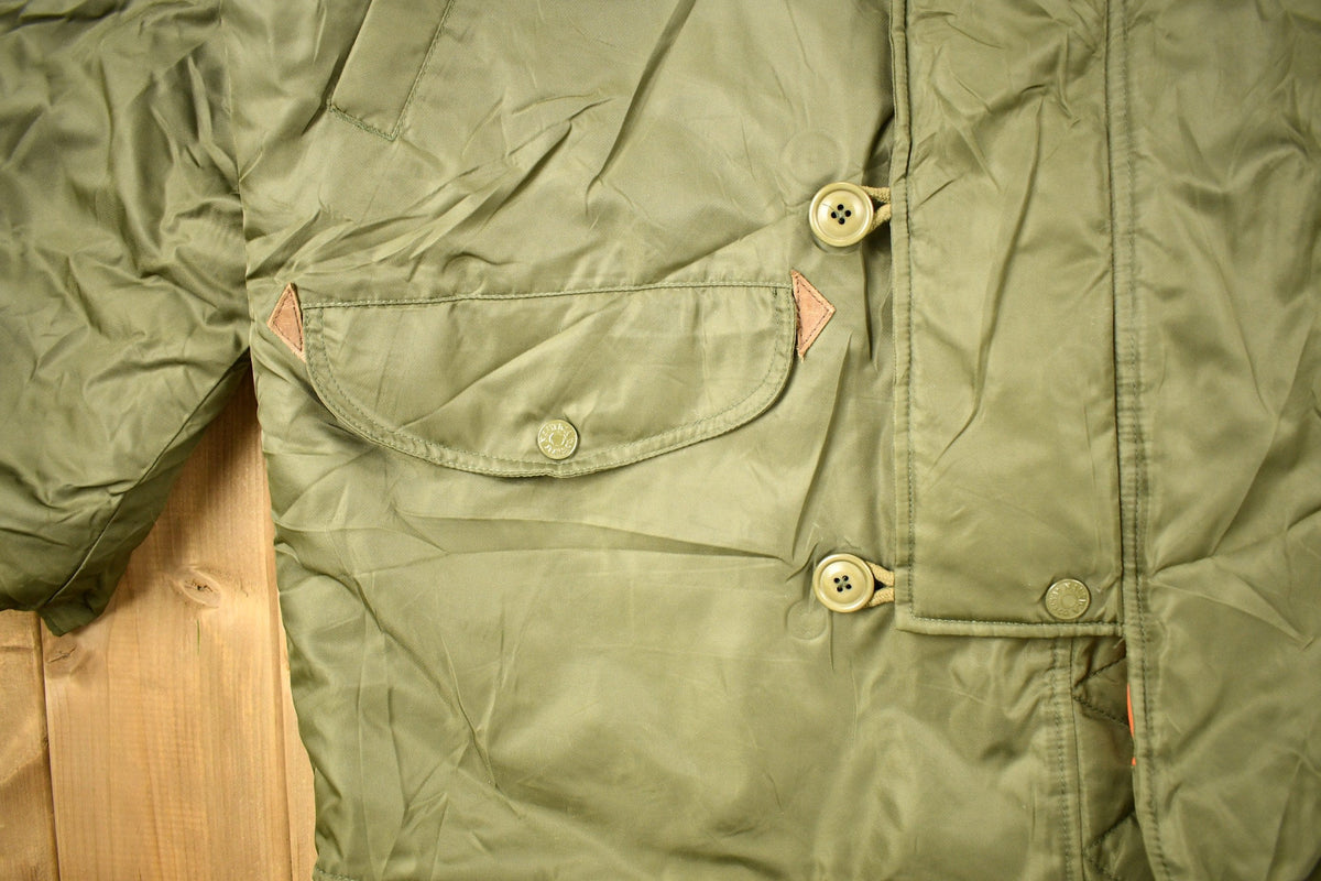 Vintage 1990s Nautica Jeans Co Fur Hood Winter Parka Jacket from propervintagecanada