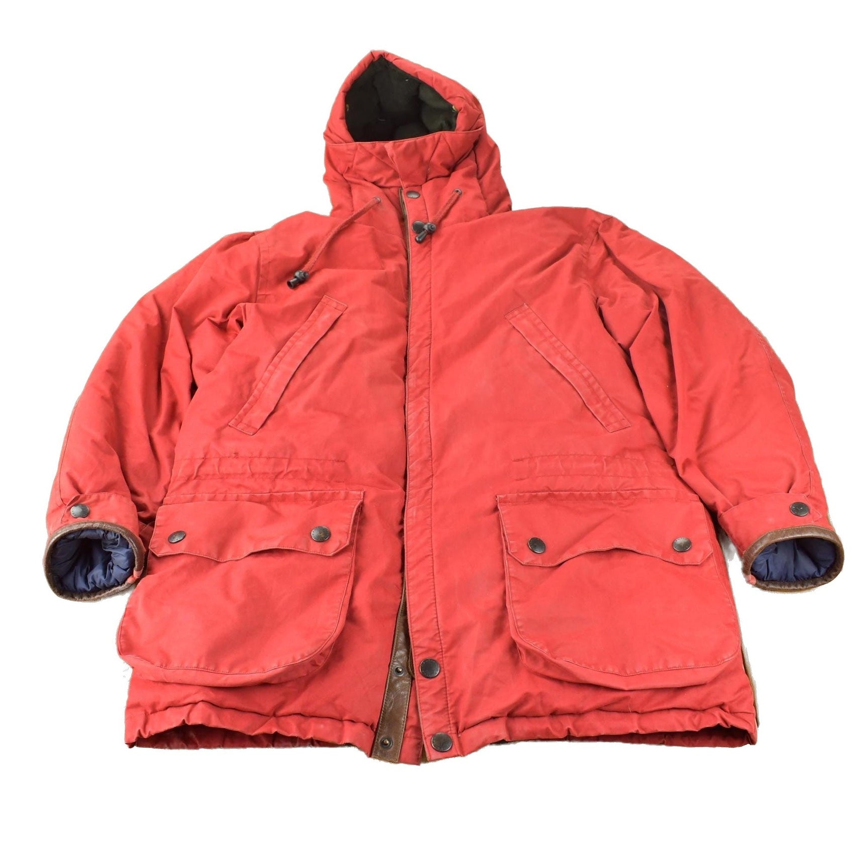 Vintage 1990s Nautica Puffer Jacket With Leather Trim Men's M from propervintagecanada