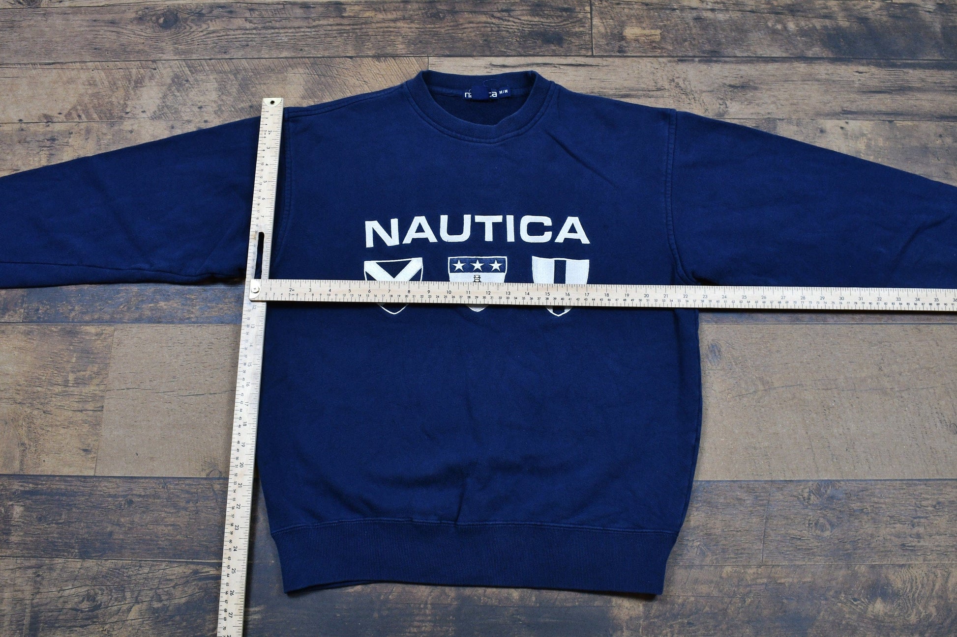 Vintage 1990s Nautica Spell Out Crewneck Men's Medium from propervintagecanada