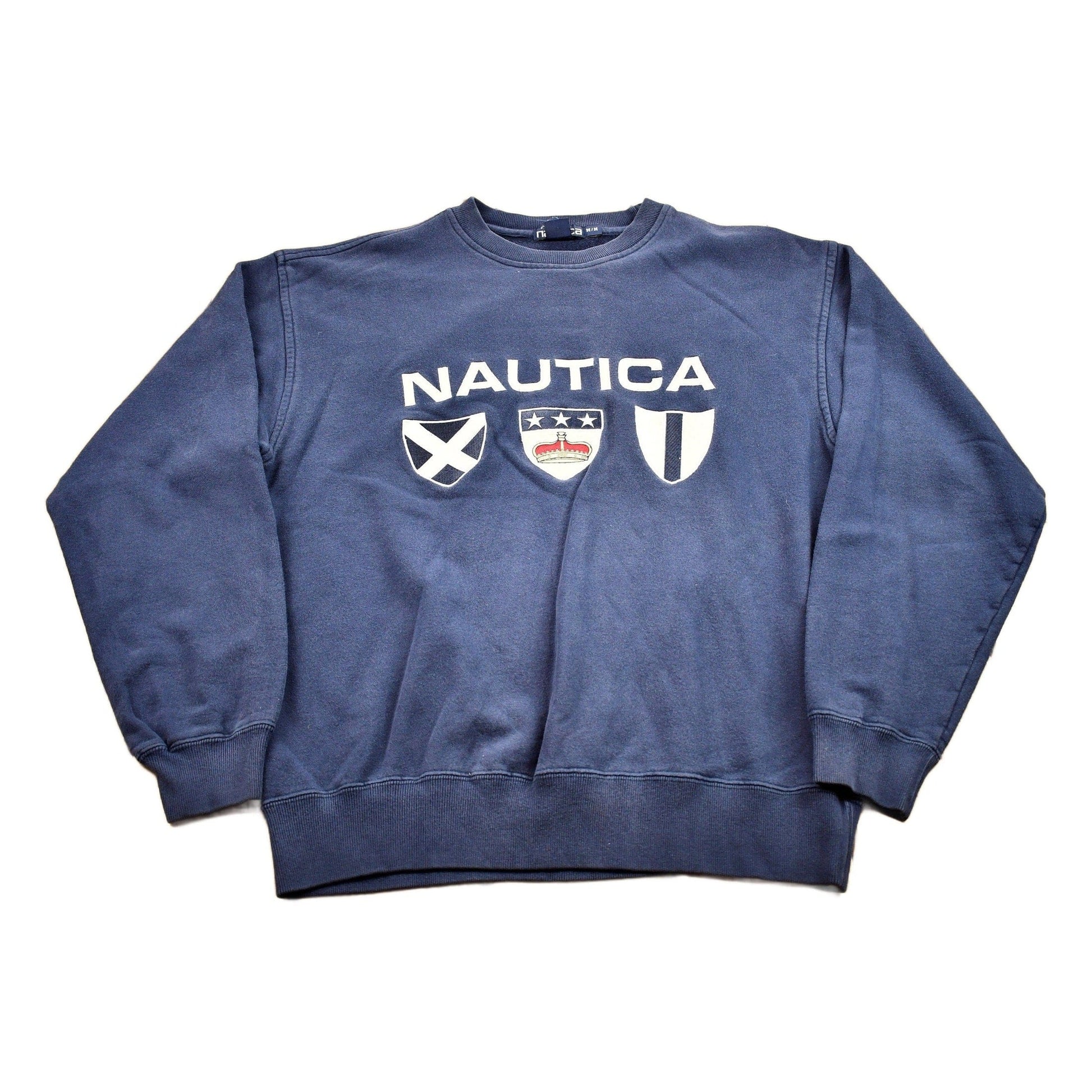 Vintage 1990s Nautica Spell Out Crewneck Men's Medium from propervintagecanada