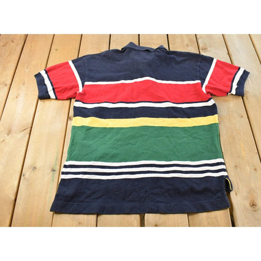 Vintage 1990s Nautica Striped Polo Shirt Men's Large from propervintagecanada