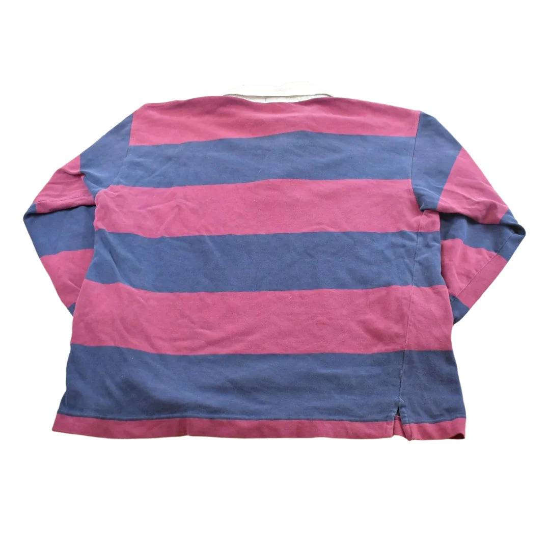 Vintage 1990s Nautica Striped Rugby Long Sleeve Polo Shirt Men's XL from propervintagecanada