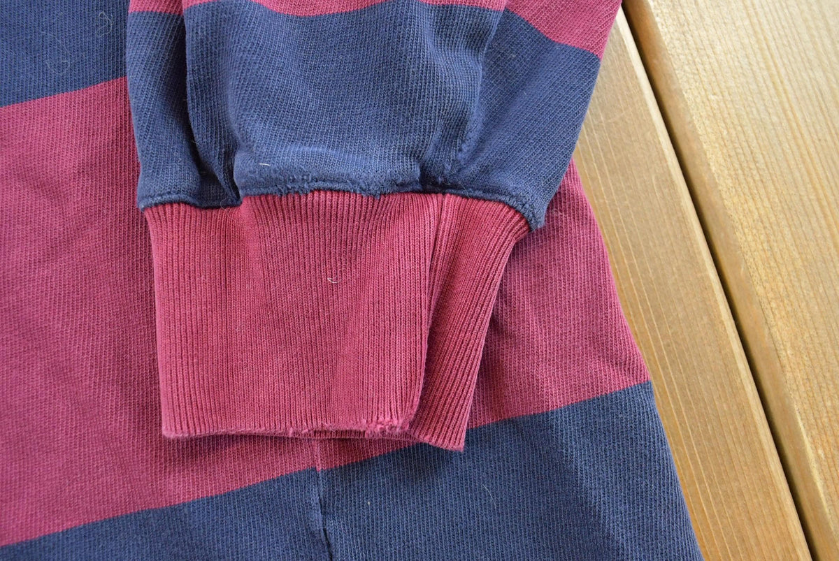 Vintage 1990s Nautica Striped Rugby Long Sleeve Polo Shirt Men's XL from propervintagecanada