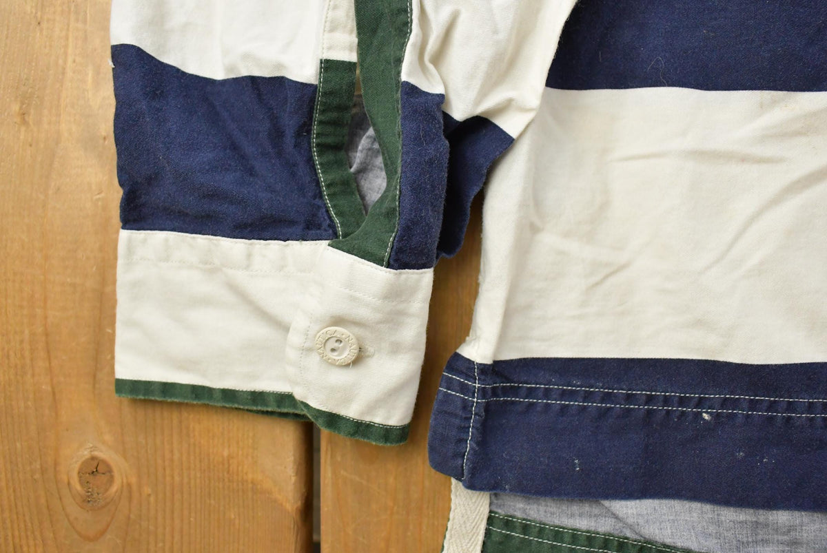 Vintage 1990s Nautica Striped Rugby Long Sleeve Polo Shirt Men's XL from propervintagecanada