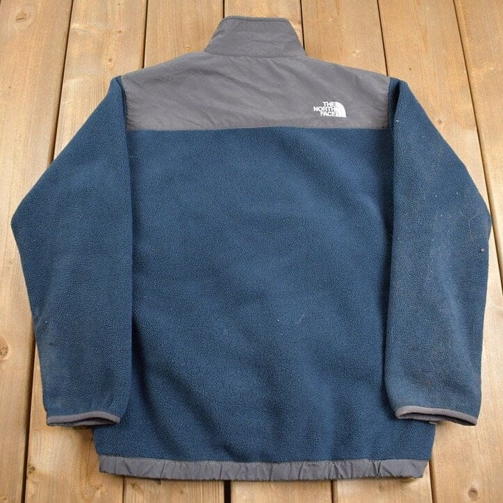 Vintage 1990s Navy Blue North Face Denali Fleece Boys Sweater Men's Medium from propervintagecanada