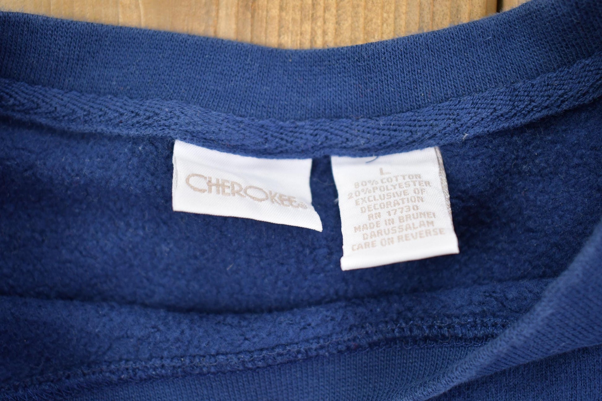 Vintage 1990s Navy Cherokee Embroidered Crewneck from propervintagecanada