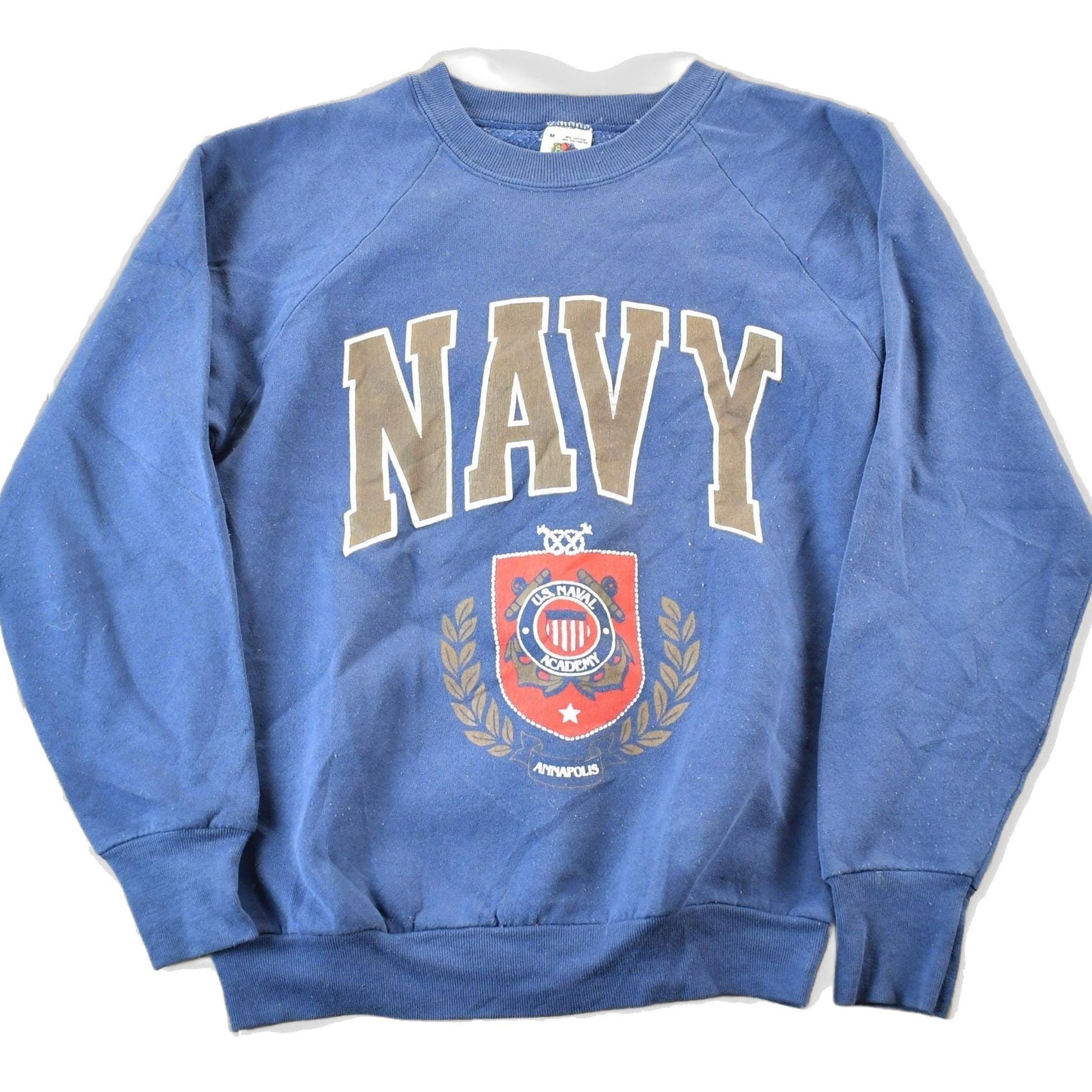 Vintage 1990s Navy Crewneck Sweater Mens Small from propervintagecanada