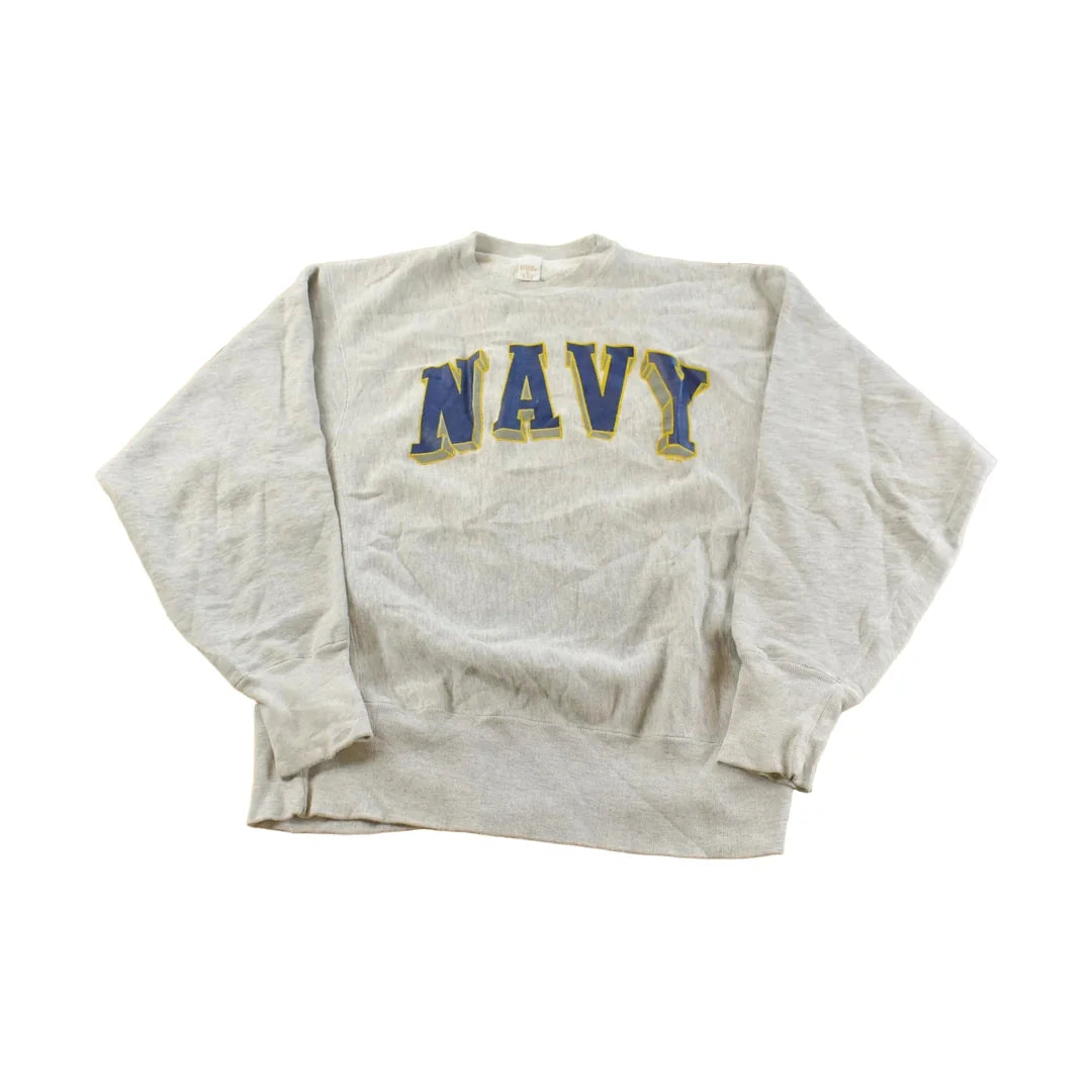 Vintage 1990s Navy Crewneck Sweatshirt Men's Large from propervintagecanada