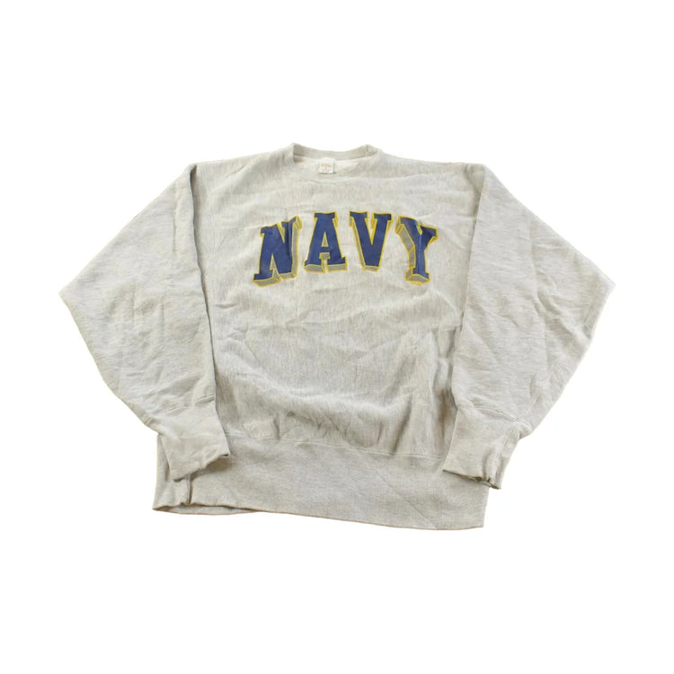 Vintage 1990s Navy Crewneck Sweatshirt Men's Large from propervintagecanada