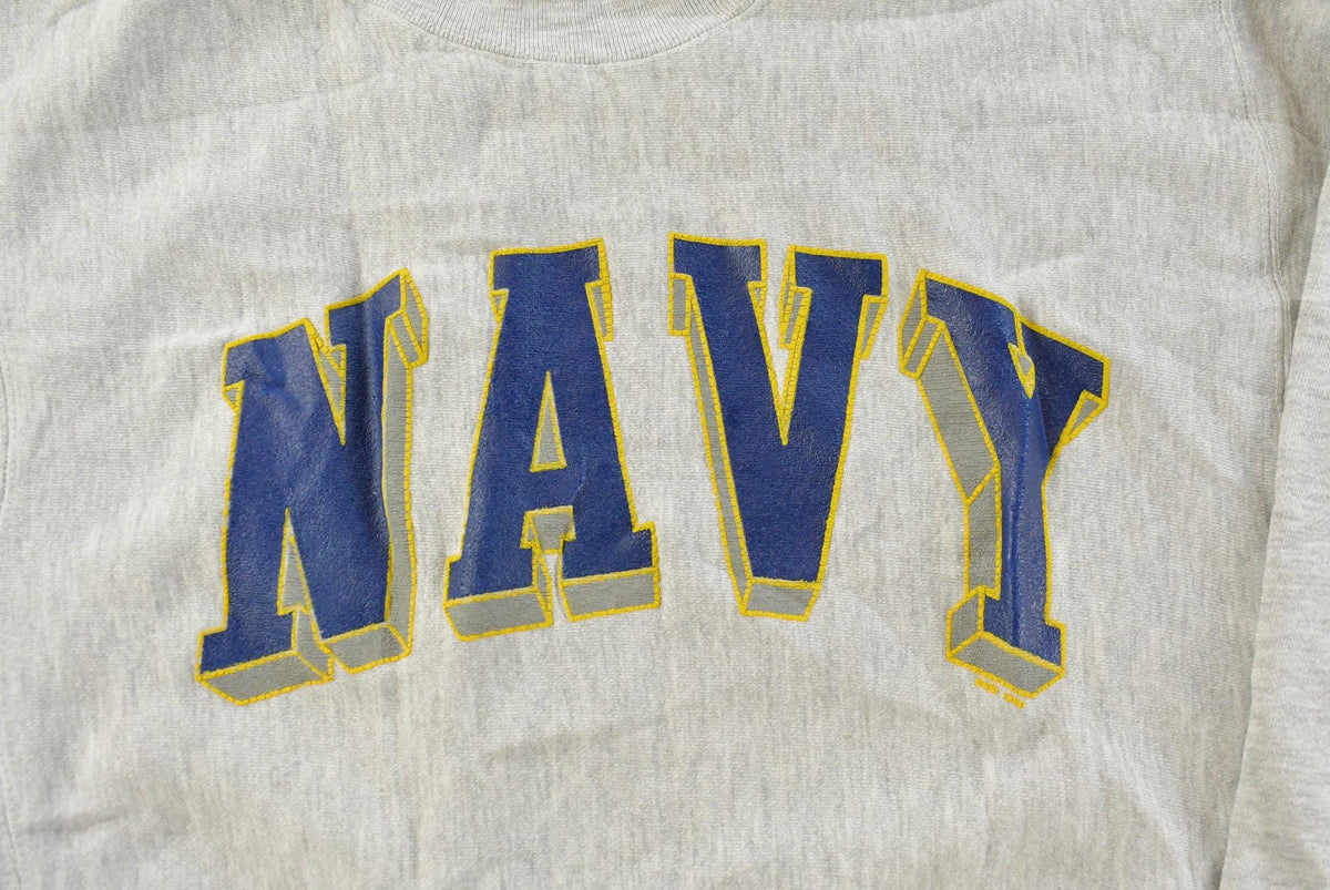 Vintage 1990s Navy Crewneck Sweatshirt Men's Large from propervintagecanada