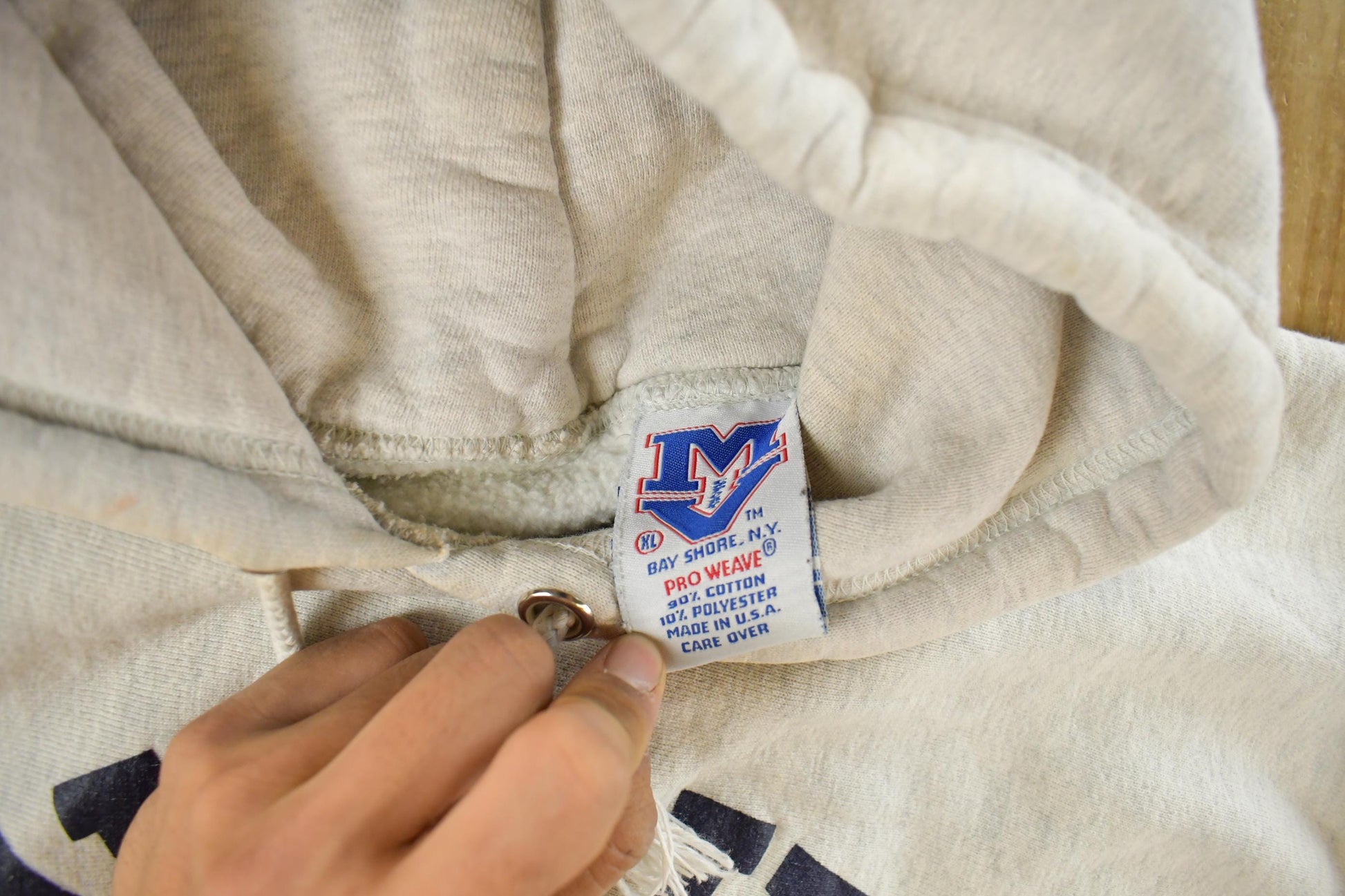 Vintage 1990s Navy Military Pro Weave Hoodie Sweatshirt Mens XL from propervintagecanada