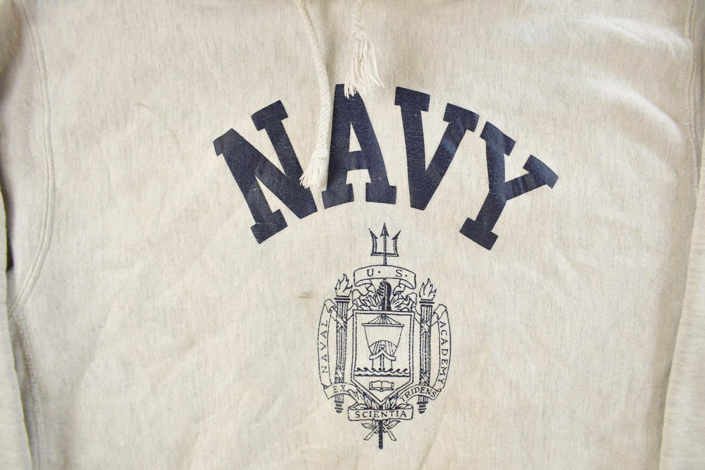 Vintage 1990s Navy Military Pro Weave Hoodie Sweatshirt Mens XL from propervintagecanada