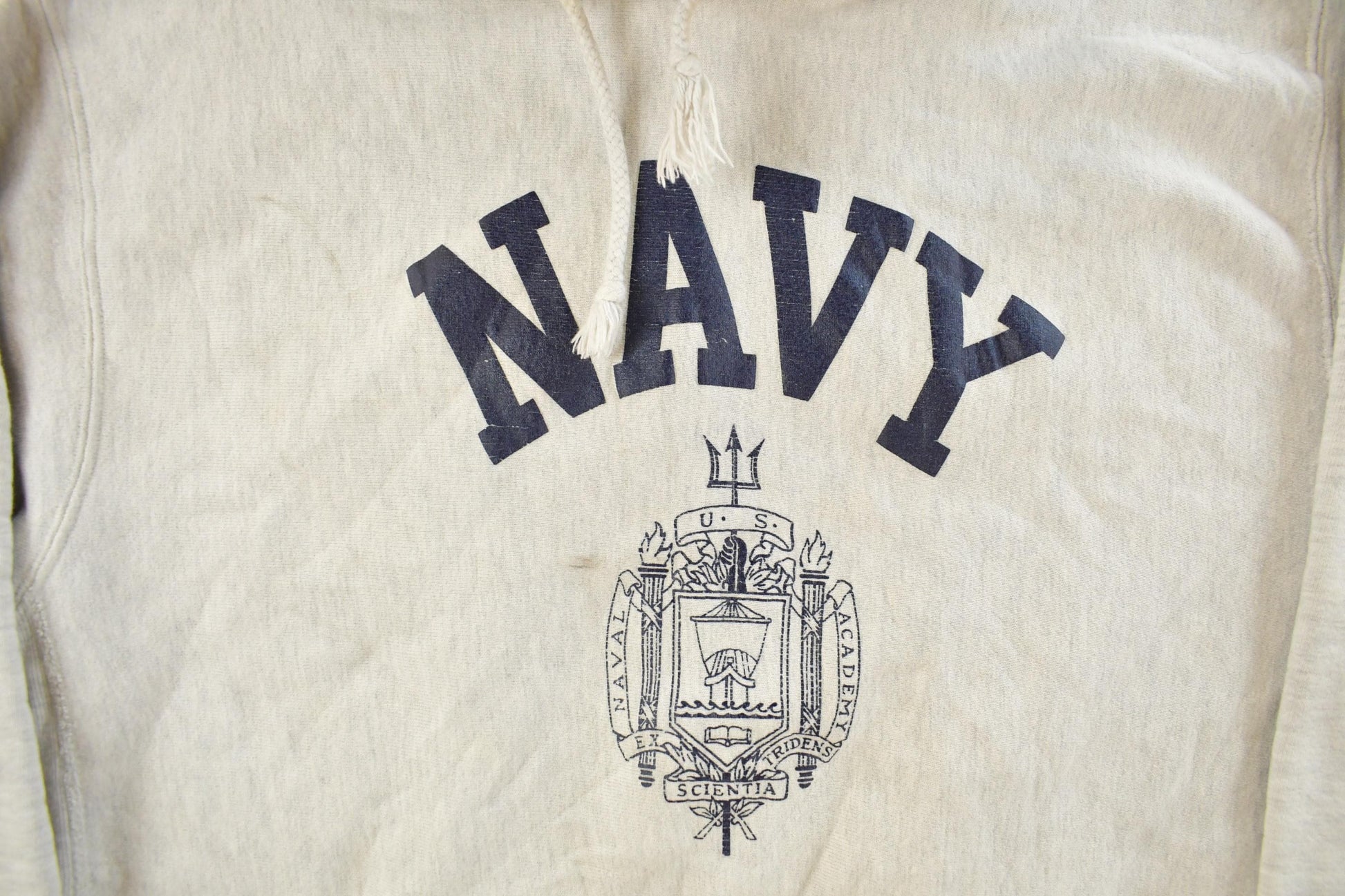 Vintage 1990s Navy Military Pro Weave Hoodie Sweatshirt Mens XL from propervintagecanada