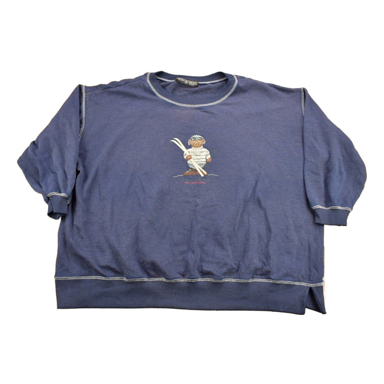 Vintage 1990s Needle & Threads Ski Teddy Bear Sweater from propervintagecanada