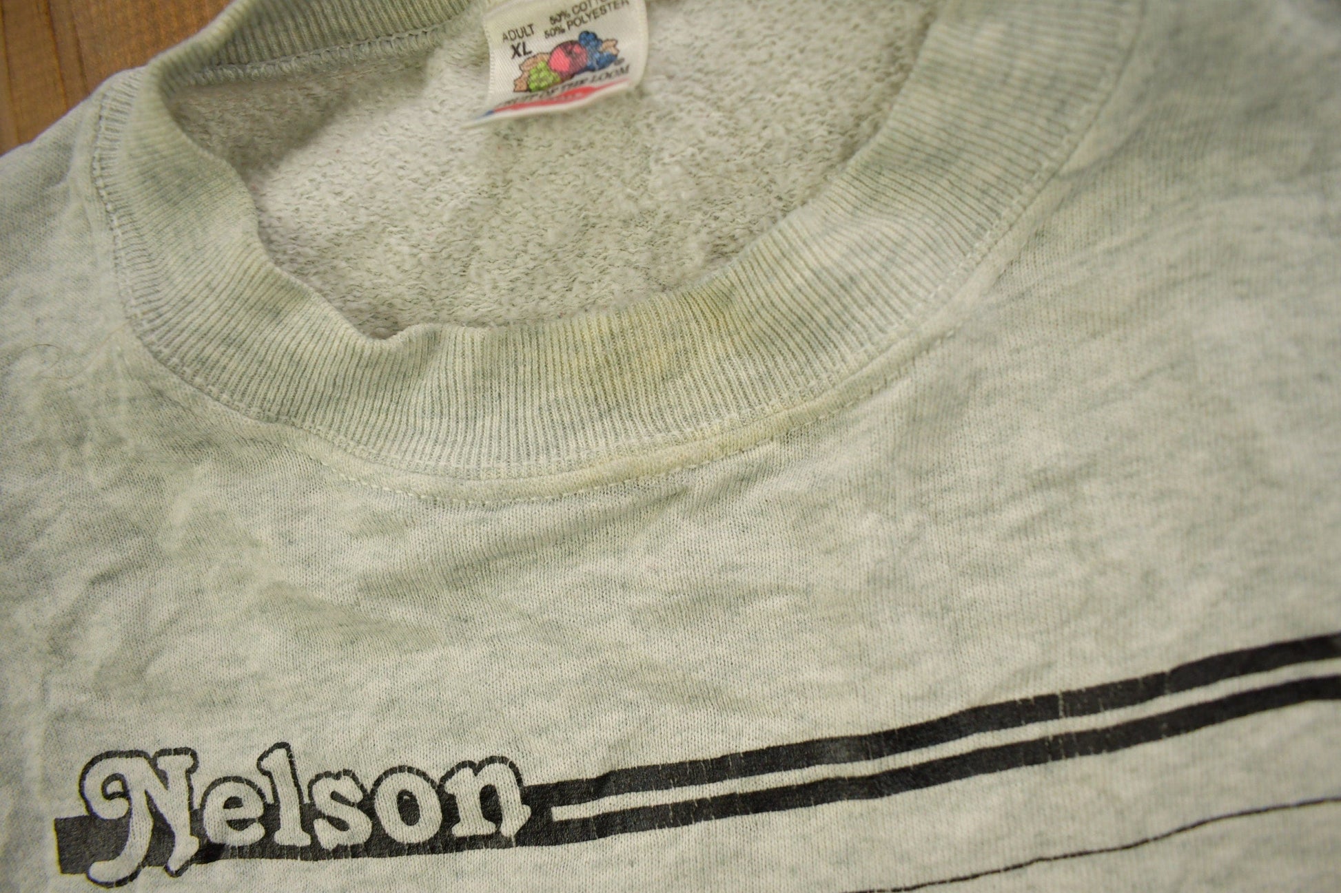 Vintage 1990s Nelson "Best Of The Good Life" Graphic Crewneck Sweatshirt Men's Large from propervintagecanada