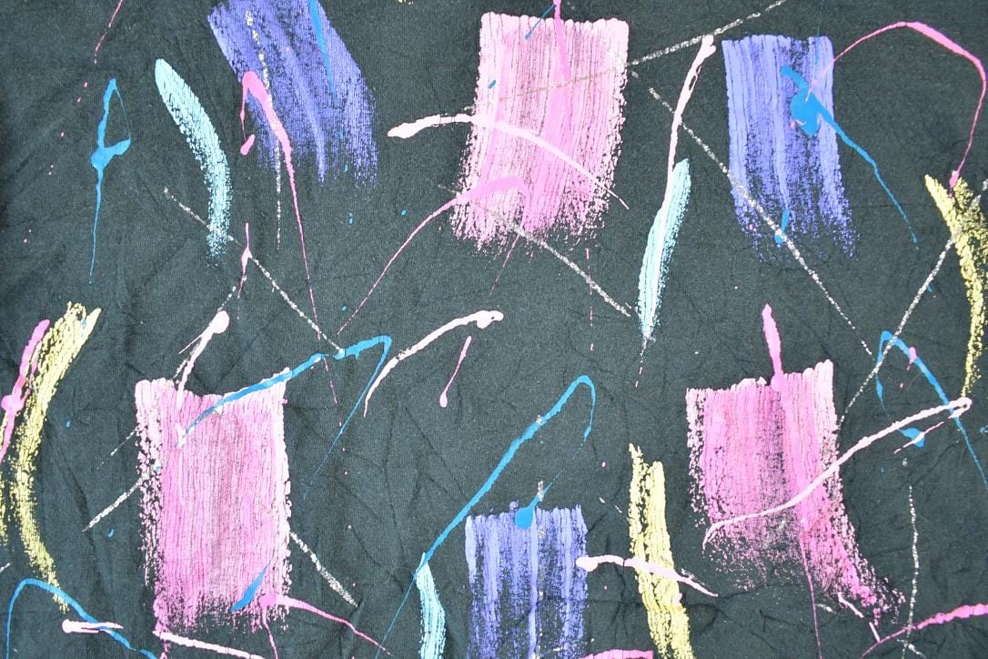 Vintage 1990s Neon Paint Swipe Souvenir Single Stitch Graphic Print T-Shirt Men's Large from propervintagecanada