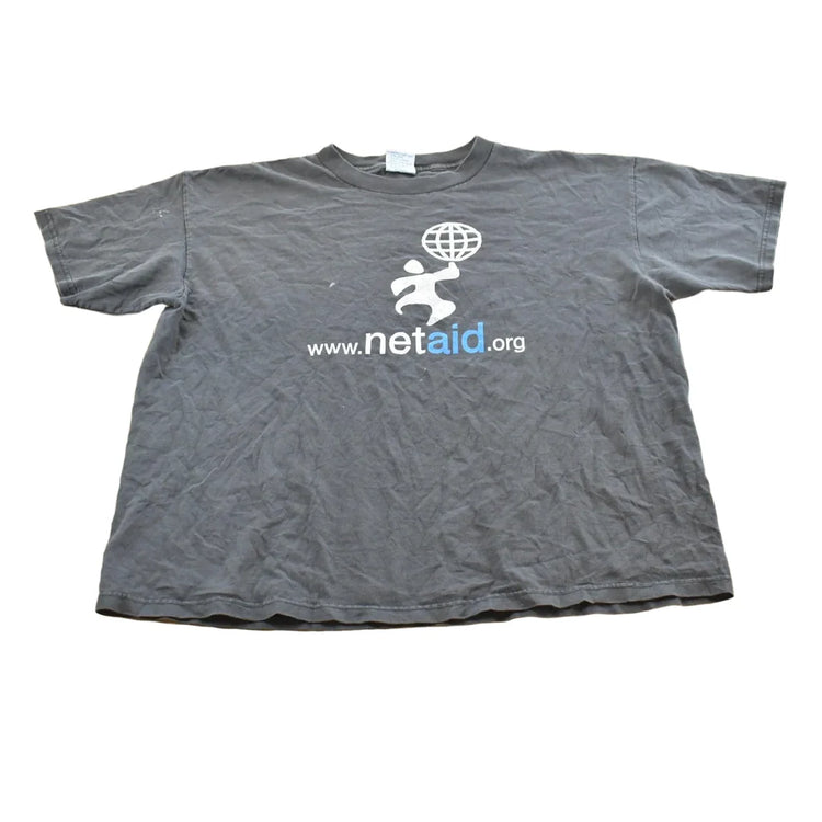 Vintage 1990s Netaid.org Charity Concert T-Shirt Mens XL from propervintagecanada