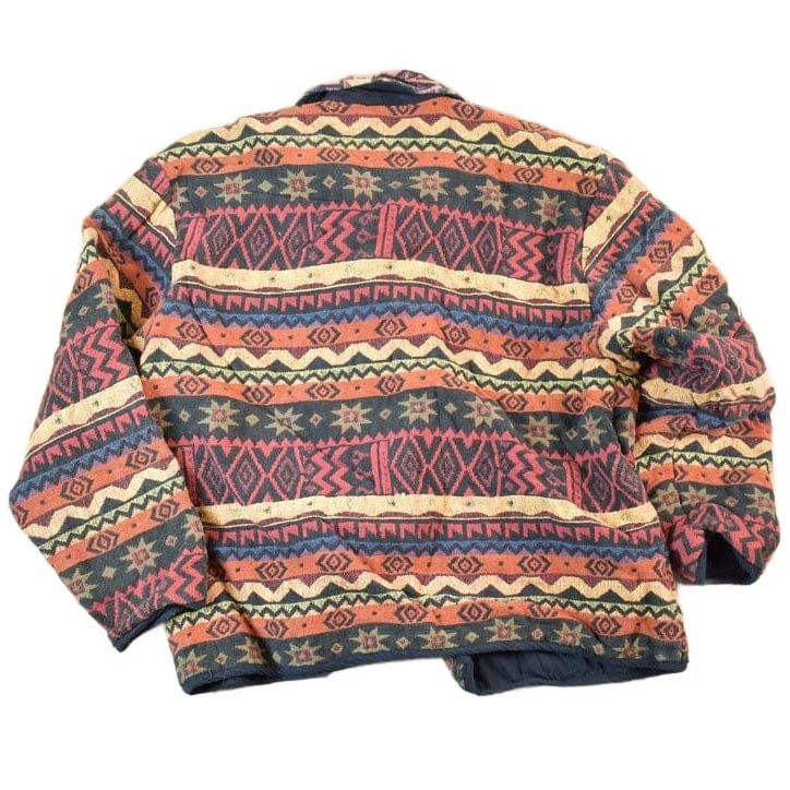 Vintage 1990s New Direction 100% Cotton Aztec Southwestern Light Button Up Lined Knit Jacket Women's M from propervintagecanada