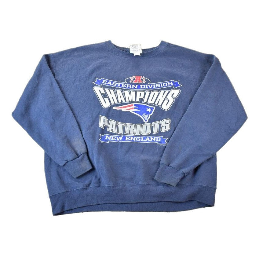 Vintage 1990s New England Patriots Eastern Champions NFL Lee Sport Crewneck Sweatshirt Men's XL from propervintagecanada