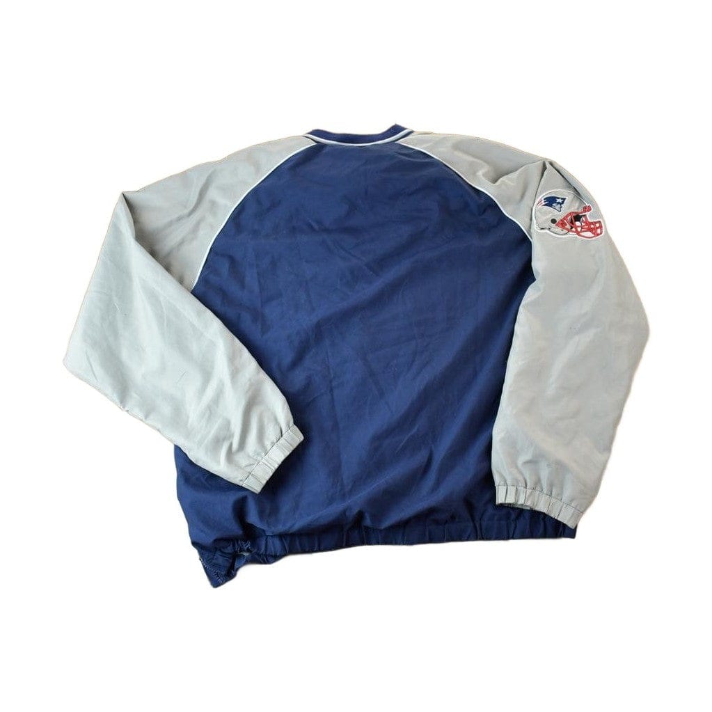 Vintage 1990s New England Patriots NFL Crewneck pullover Windbreaker Sweatshirt Men's Large from propervintagecanada
