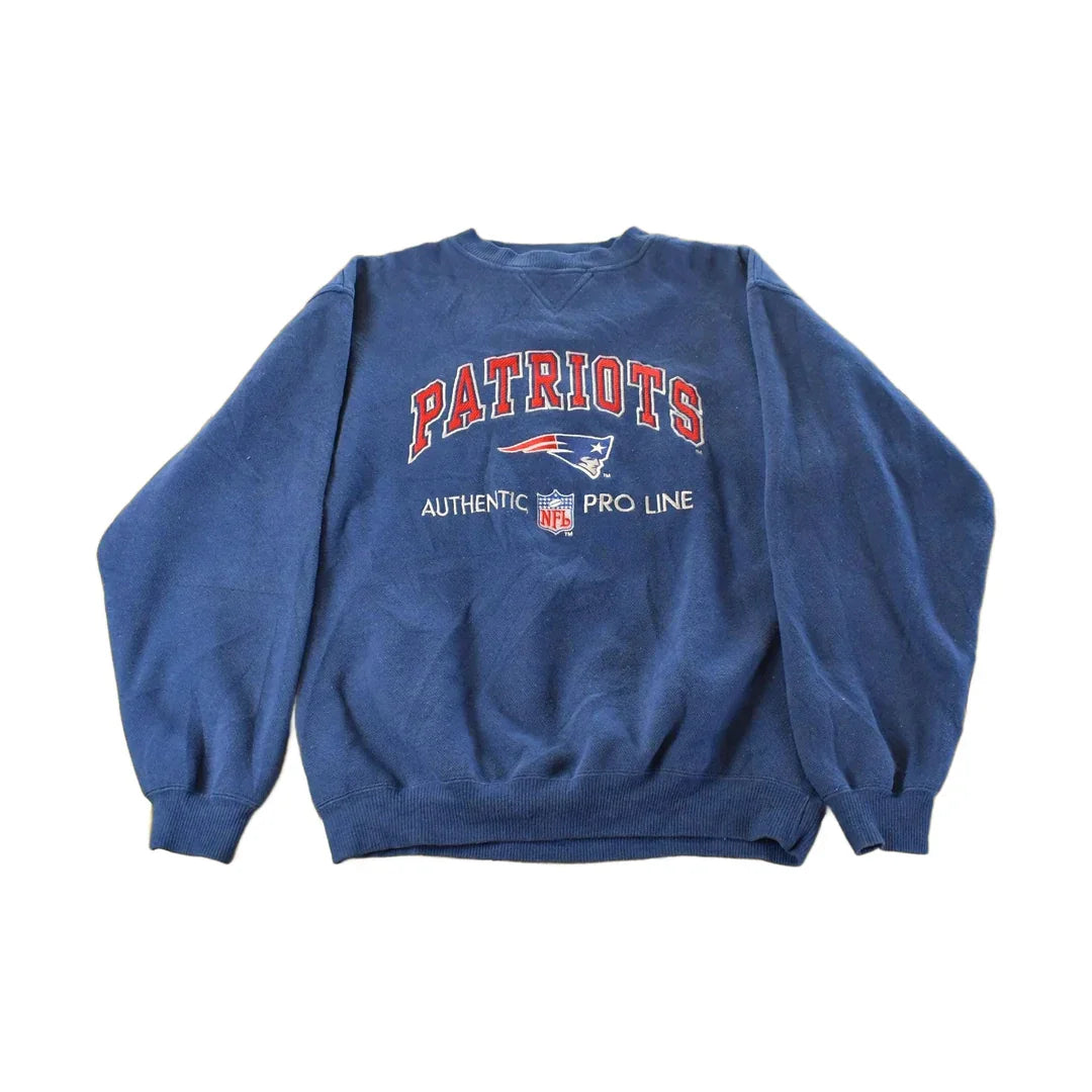 Vintage 1990s New England Patriots NFL Pro Line Logo Athletic Crewneck Sweatshirt Men's Large from propervintagecanada