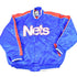 Vintage 1990s New Jersey Nets Hardwood Classics Satin Button Down Puffer Bomber NBA Basketball Jacket Men&