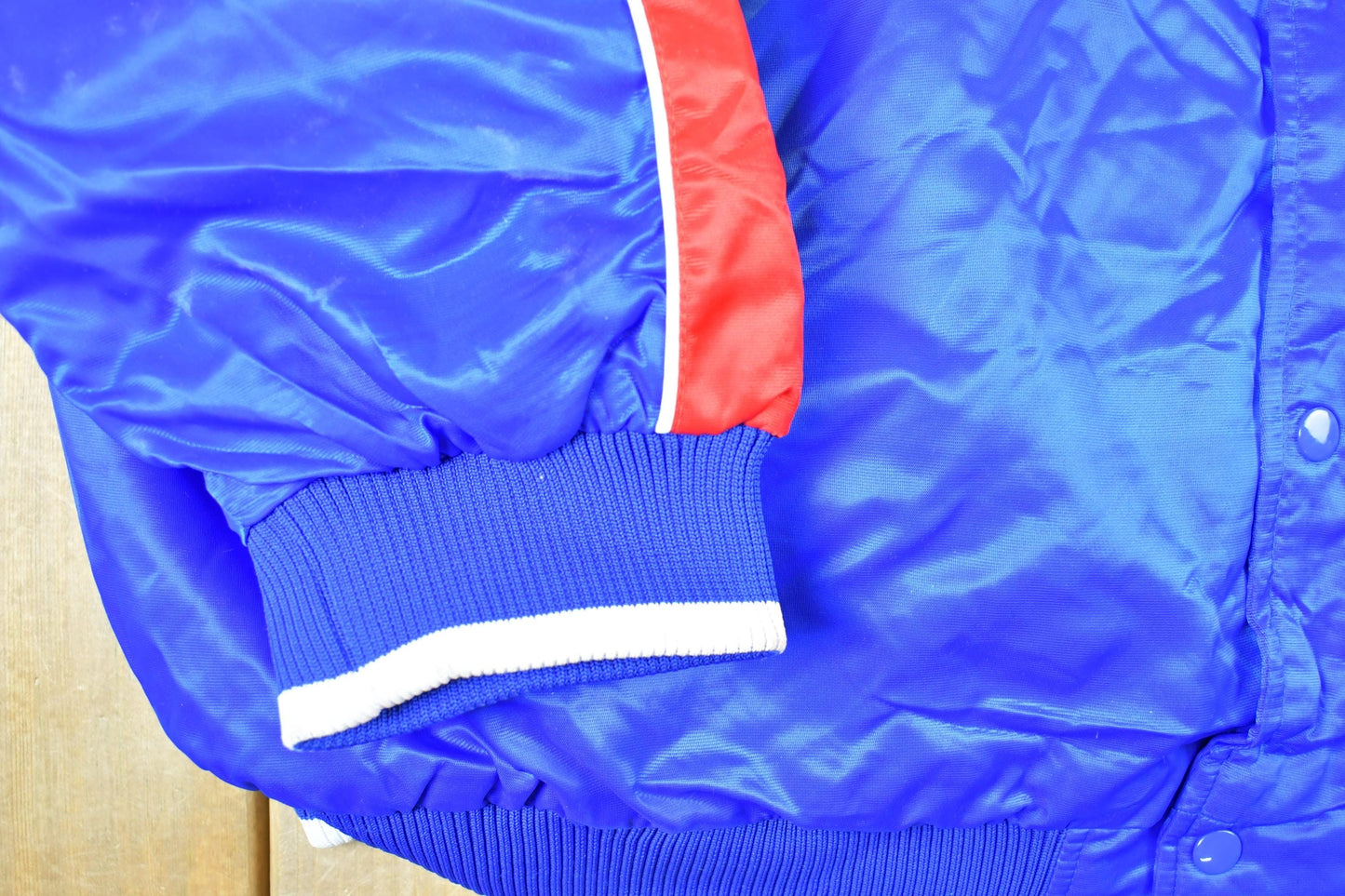 Vintage 1990s New Jersey Nets Hardwood Classics Satin Button Down Puffer Bomber NBA Basketball Jacket Men's 3XL from propervintagecanada