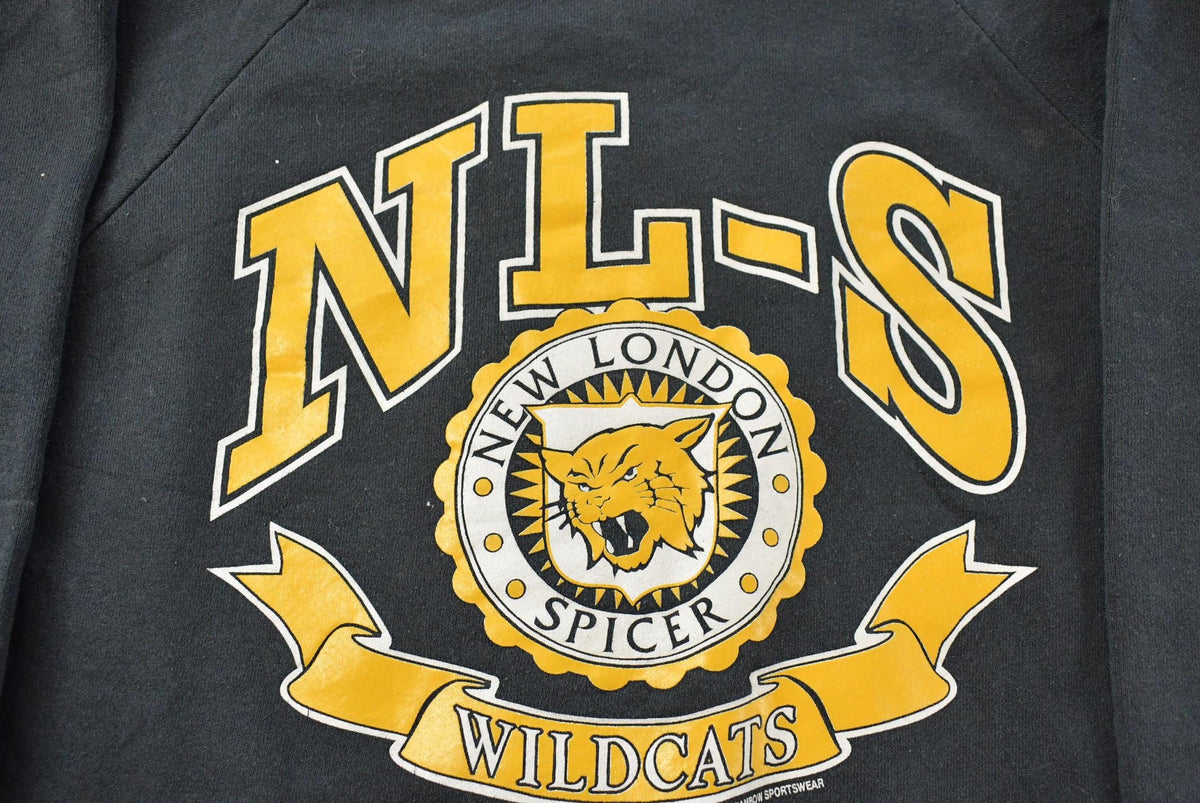 Vintage 1990s New London Spicer Wildcats Collegiate Crewneck Sweatshirt Men's M from propervintagecanada