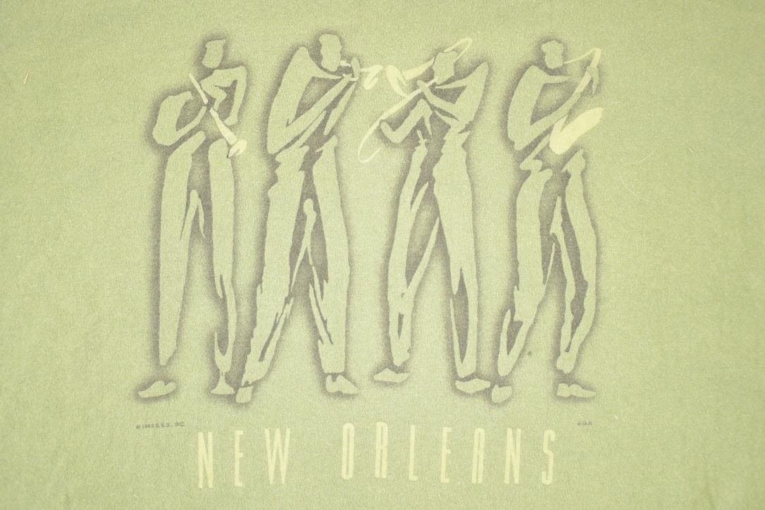 Vintage 1990s New Orleans Jazz Souvenir Travel T-Shirt Men's XL from propervintagecanada