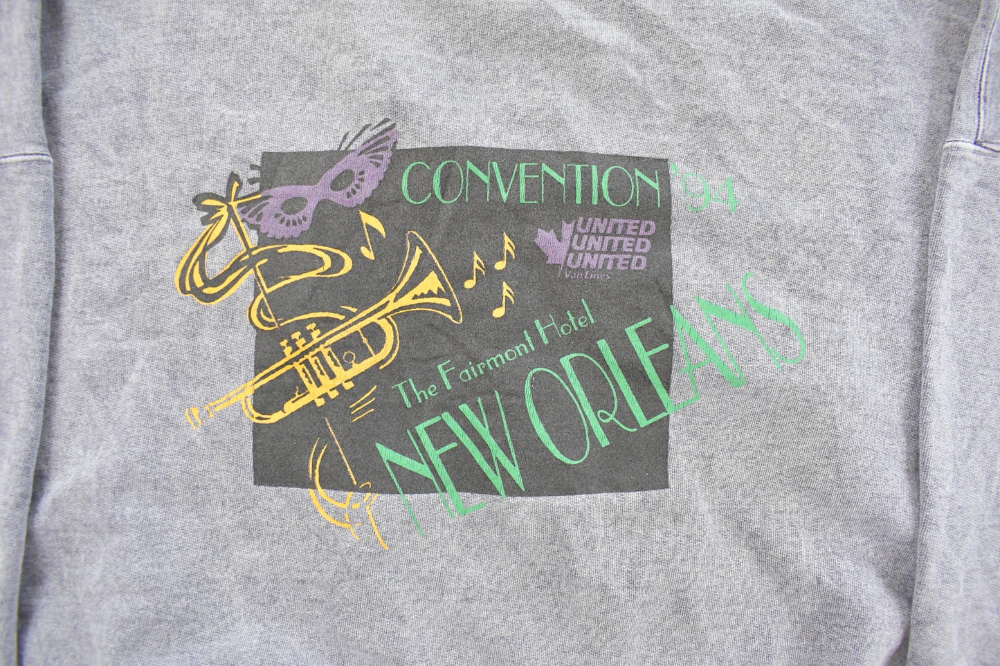 Vintage 1990s New Orleans Mardi Gras Crewneck Sweatshirt Men's 2XL from propervintagecanada