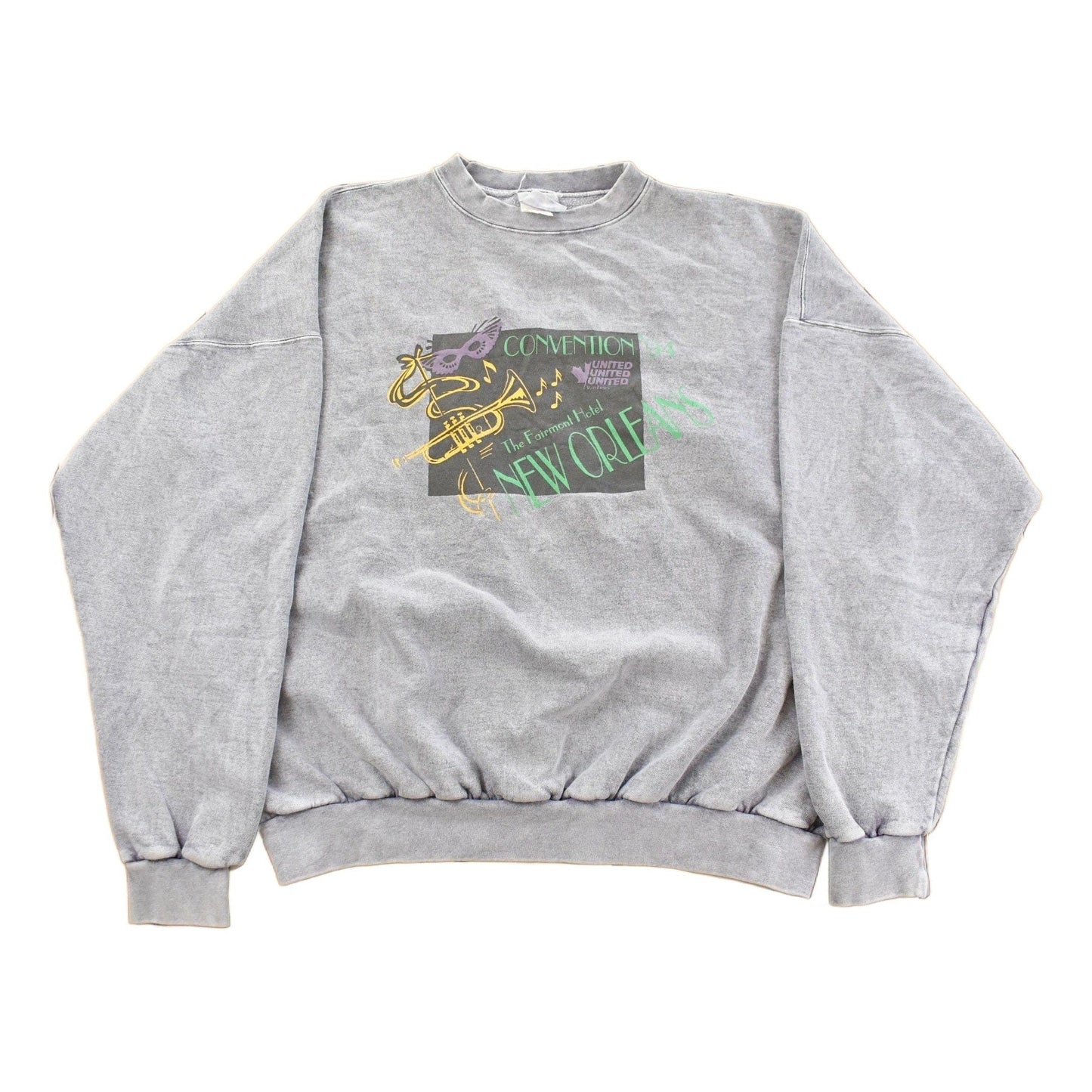 Vintage 1990s New Orleans Mardi Gras Crewneck Sweatshirt Men's 2XL from propervintagecanada