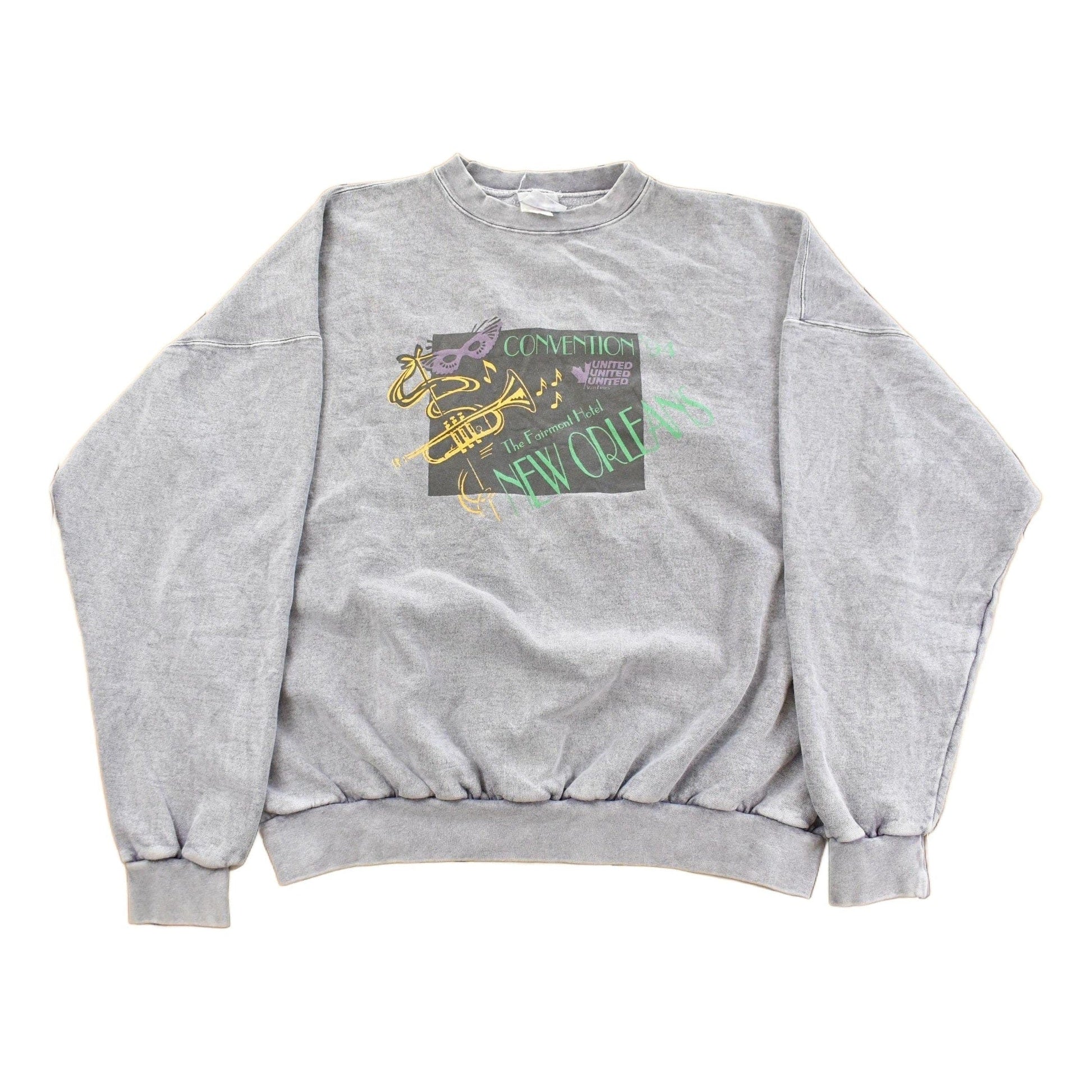 Vintage 1990s New Orleans Mardi Gras Crewneck Sweatshirt Men's 2XL from propervintagecanada
