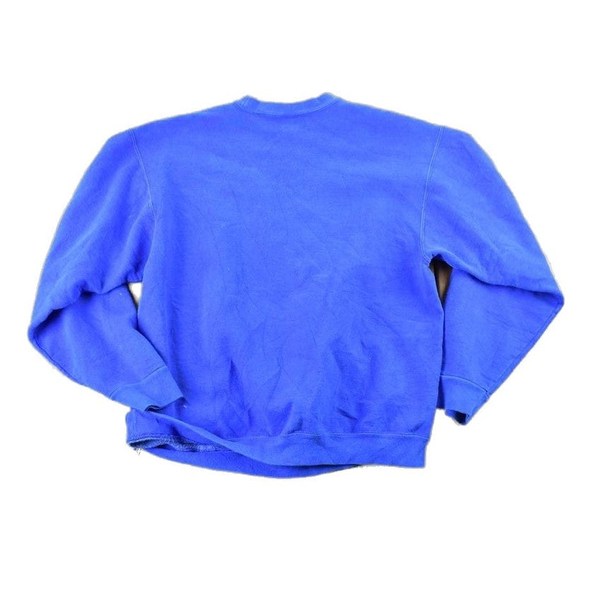 Vintage 1990s New York City Mets Blue Distressed Souvenir Heavyweight Crewneck Sweatshirt Men's Large from propervintagecanada
