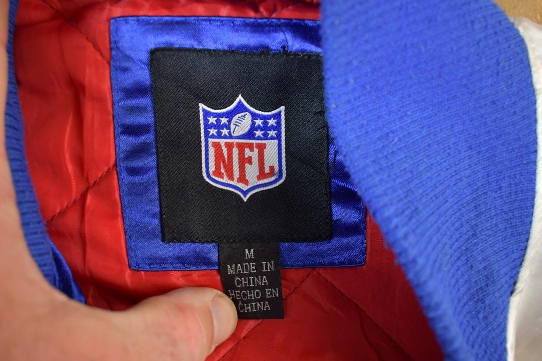 Vintage 1990s New York Giants NFL Football Button up AOP Satin acket from propervintagecanada