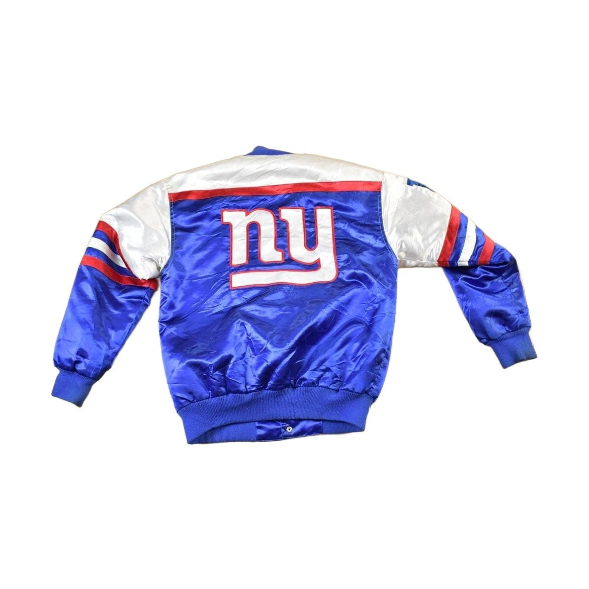 Vintage 1990s New York Giants NFL Football Button up AOP Satin acket from propervintagecanada