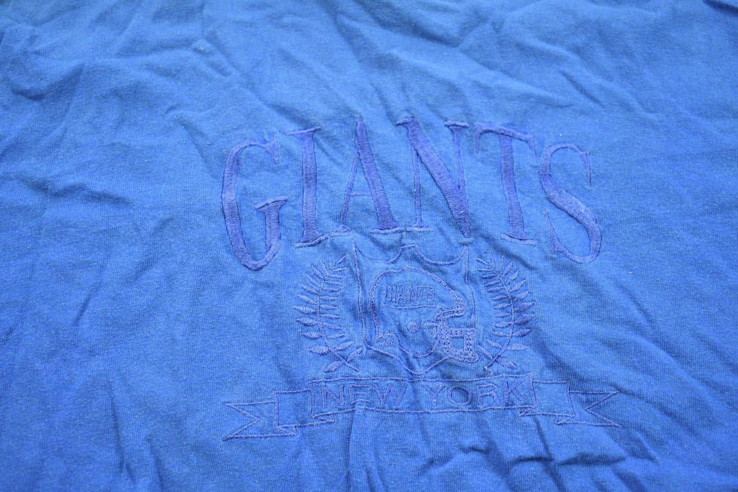 Vintage 1990s New York Giants NFL Logo7 Long Sleeved T-Shirt / Graphic / 80s / 90s / Streetwear / Retro Style / Single Stitch / Made In USA from propervintagecanada