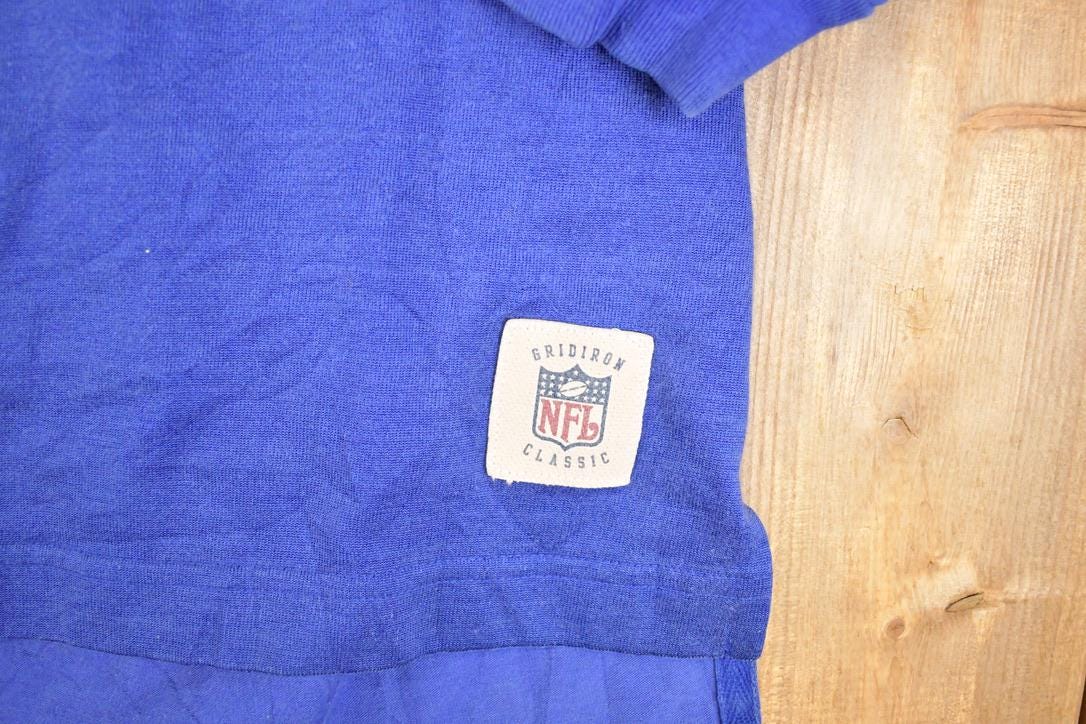 Vintage 1990s New York Giants Shockey 80 NFL Crewneck Sweatshirt Mens 3L / 90's Americana Football Sportswear from propervintagecanada