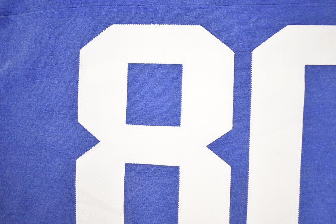 Vintage 1990s New York Giants Shockey 80 NFL Crewneck Sweatshirt Mens 3L / 90's Americana Football Sportswear from propervintagecanada