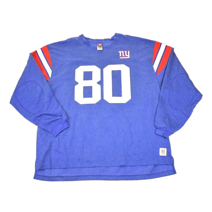 Vintage 1990s New York Giants Shockey 80 NFL Crewneck Sweatshirt Mens 3L / 90's Americana Football Sportswear from propervintagecanada