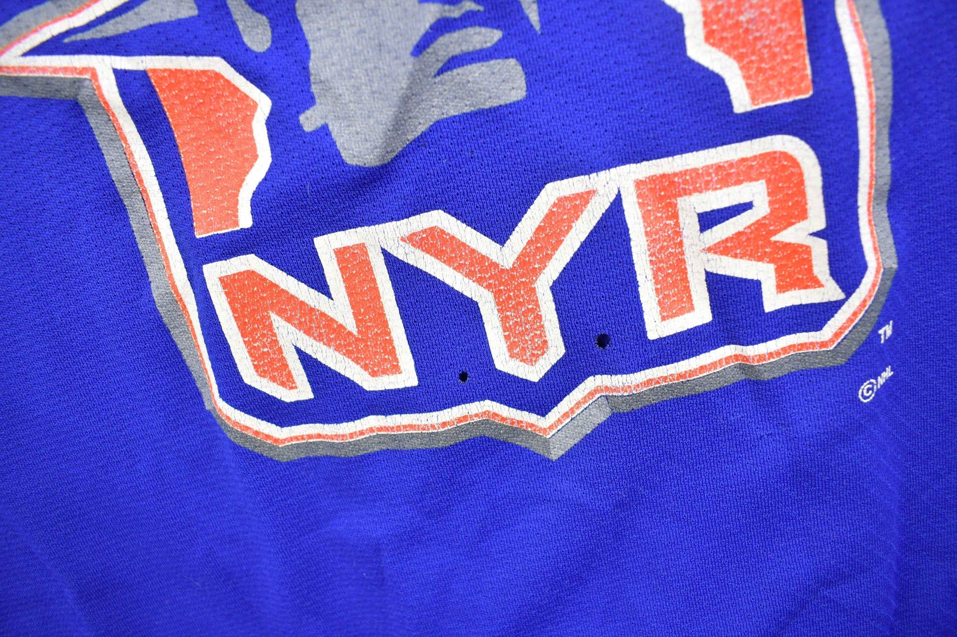 Vintage 1990s New York Rangers NHL Logo 7 Hockey Jersey Men's 2XL from propervintagecanada