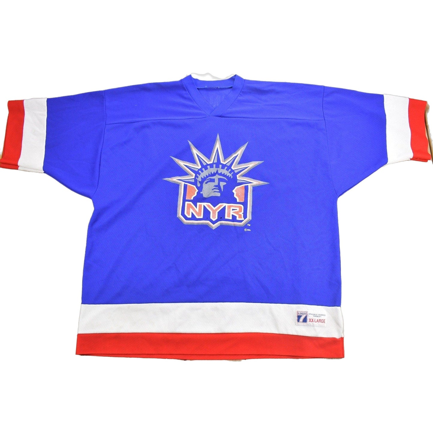 Vintage 1990s New York Rangers NHL Logo 7 Hockey Jersey Men's 2XL from propervintagecanada