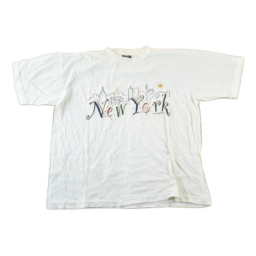 Vintage 1990s New York Souvenir Single Stitch Graphic Print T-Shirt Men's XL from propervintagecanada