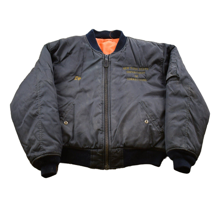 Vintage 1990s New York State Department Of Corrections Puffer Bomber Jacket Men's Large from propervintagecanada