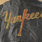 Vintage 1990s New York Yankees MLB Mirage Embroidered Letterman Leather Jacket Sweatshirt Men's Large from propervintagecanada