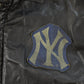 Vintage 1990s New York Yankees MLB Mirage Embroidered Letterman Leather Jacket Sweatshirt Men's Large from propervintagecanada