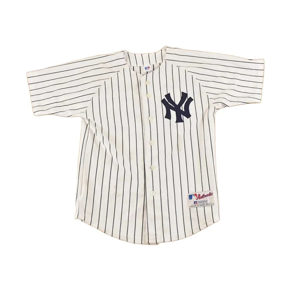 Vintage 1990s New York Yankees Pinstripe MLB Baseball Jersey Men's Youth L from propervintagecanada